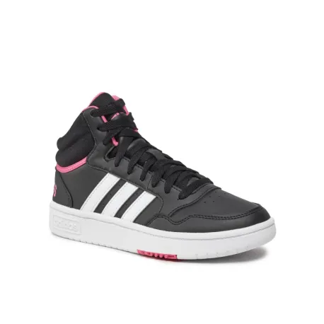 Dámska rekreačná obuv ADIDAS Hoops 3.0 Mid core black cloud white pink fusion