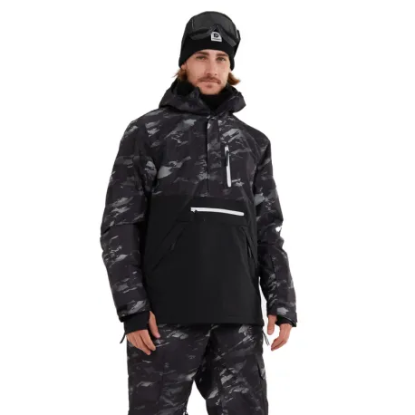 Pánska lyžiarska bunda FUNDANGO Tilbury Logo Anorak-893-black camouflage