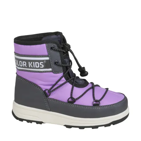 Dievčenské vysoké zimné topánky COLOR KIDS Boots W. String, violet tulle