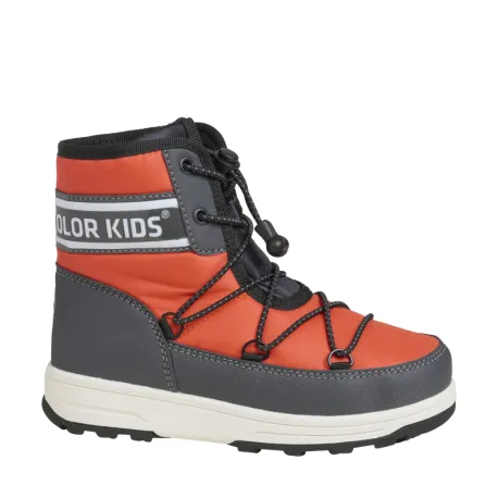 Detské vysoké zimné topánky COLOR KIDS Boots W. String, orange