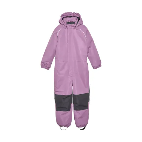 Dievčenský zimný overal COLOR KIDS Coverall W. Contrast, argyle purple