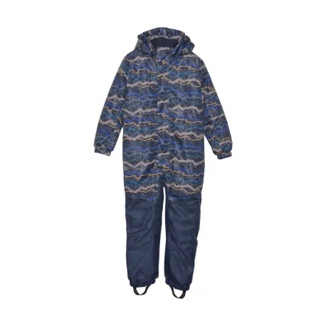 Chlapčenský zimný overal COLOR KIDS Coverall - AOP, total eclipse 741089.7850