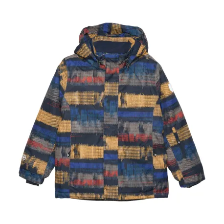 Chlapčenská lyžiarska bunda COLOR KIDS Ski Jacket - AOP, total eclipse 741119.7850
