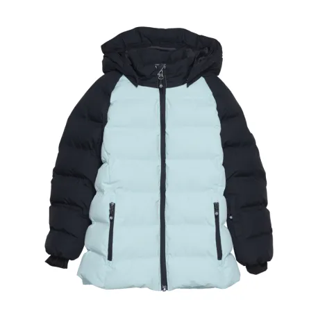 Dievčenská lyžiarska bunda COLOR KIDS Ski Jacket - Quilt, aqua esque