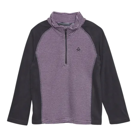 Dievčenská lyžiarska flisová mikina COLOR KIDS Fleece Pulli - Striped, violet tulle