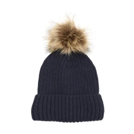 Detská zimná čiapka COLOR KIDS Hat W. Detachable Fake Fur, total eclipse 741225.7850