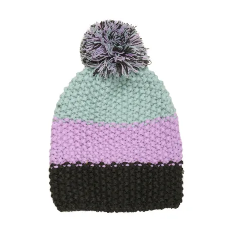 Dievčenská zimná čiapka COLOR KIDS Hat - Colorblock, violet tulle