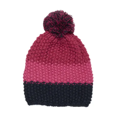 Dievčenská zimná čiapka COLOR KIDS Hat - Colorblock, fuchsia purple