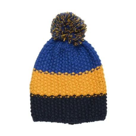 Chlapčenská zimná čiapka COLOR KIDS Hat - Colorblock, zinnia