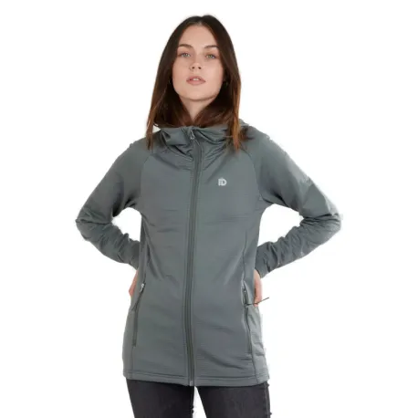 Dámska turistická mikina so zipsom FUNDANGO Share Hooded Fleece-570-rhino
