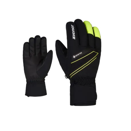 Pánske lyžiarske rukavice ZIENER GUNAR GTX-801083-12737-black poison yellow