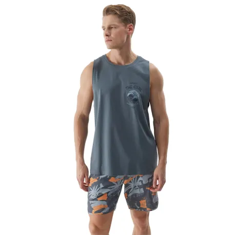 Pánske tielko 4F TSHIRT-4FWSS24TTSHM1319-22S-ANTHRACITE