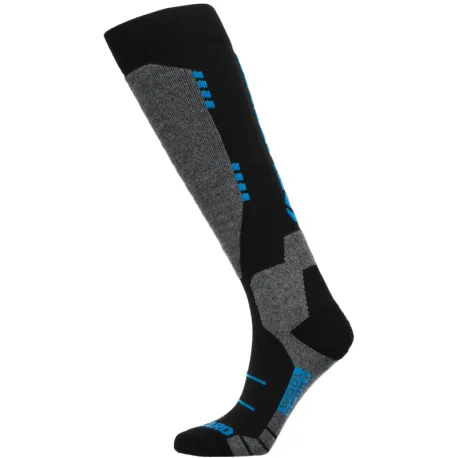 Lyžiarske podkolienky (ponožky) BLIZZARD Wool Sport ski socks, SMU, black turquoise