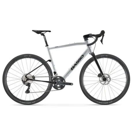 Gravel bicykel BASSO Tera, silver, Shimano GRX 600, Microtech MX25