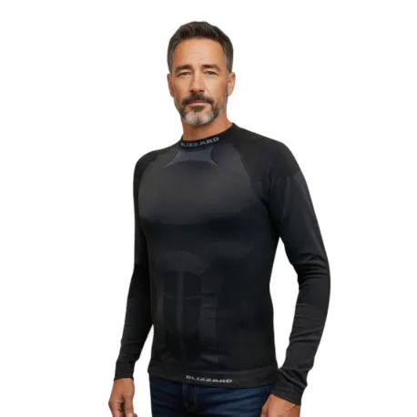 Pánske termo tričko s dlhým rukávom BLIZZARD Essential mens long sleeve, anthracite