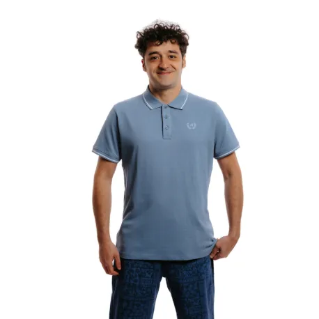 Pánske polo tričko s krátkym rukávom AUTHORITY PS- RICE PLAIN M dust blue