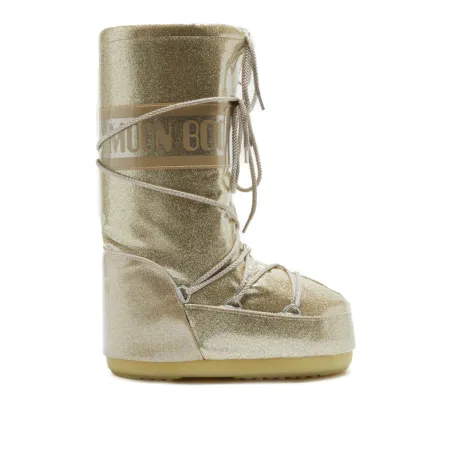 Dámske vysoké zimné topánky MOON BOOT MB ICON GLITTER-B002 GOLD