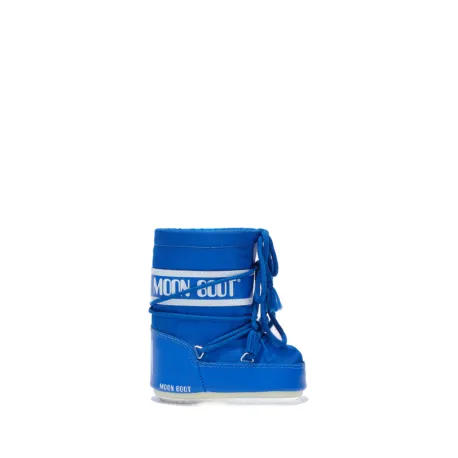 Juniorské vysoké zimné topánky MOON BOOT MB ICON MINI NYLON JR-F002 ELECTRIC BLUE