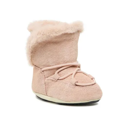 Detské členkové zimné topánky MOON BOOT CRIB SUEDE, 003 pale pink