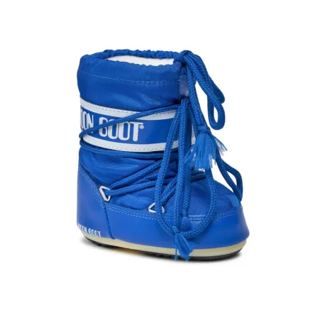 Detské členkové zimné topánky MOON BOOT ICON MINI NYLON, 075 electric blue