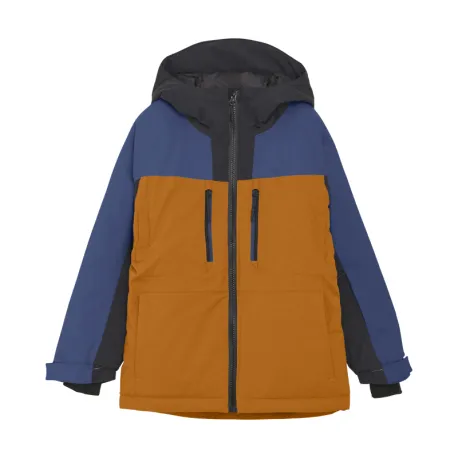 Chlapčenská lyžiarska bunda COLOR KIDS Jr. Ski Jacket - Colorblock-741661.3042-Marmalade
