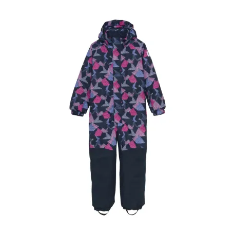 Dievčenský zimný overal COLOR KIDS Coverall - AOP W. Contrast-741651.5381-Pink Glo