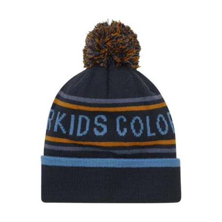 Detská zimná čiapka COLOR KIDS Hat - Logo CK-741915.7850-Total Eclipse