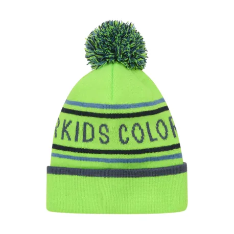 Detská zimná čiapka COLOR KIDS Hat - Logo CK-741915.2144-Green Gecko
