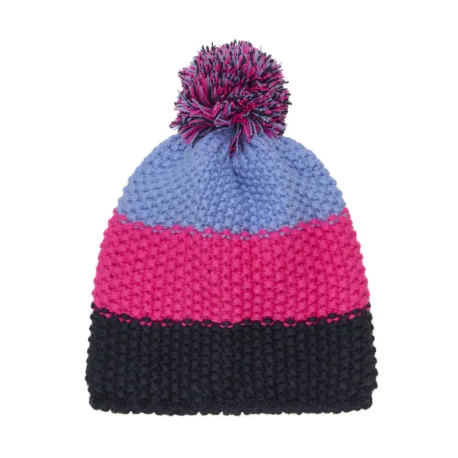 Dievčenská zimná čiapka COLOR KIDS Hat - Colorblock-741911.5381-Pink Glo