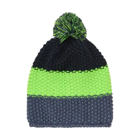 Detská zimná čiapka COLOR KIDS Hat - Colorblock-741911.2144-Green Gecko