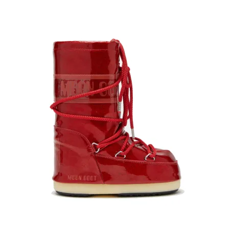 Juniorské vysoké zimné topánky MOON BOOT MB ICON JR GLITTER-D001 RED