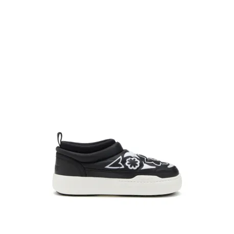 Nízke zimné topánky MOON BOOT MB PARK SOFT FLOWER-NA02 BLACK WHITE