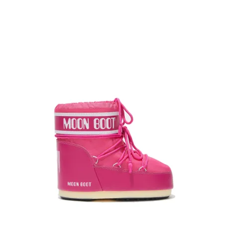 Dámske nízke zimné topánky MOON BOOT MB ICON LOW NYLON J003 BOUGAINVILLEA