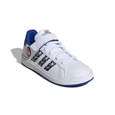Chlapčenská rekreačná obuv ADIDAS Marvel Spider-Man Grand Court white core black royal blue