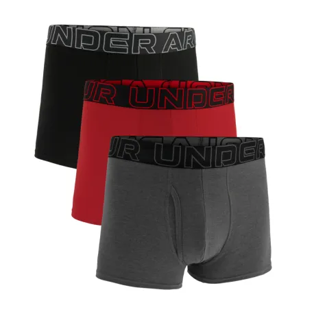 Pánske boxerky UNDER ARMOUR 3 PACK-UA PERFORMANCE COTTON - SOLID 3 inch-GRY