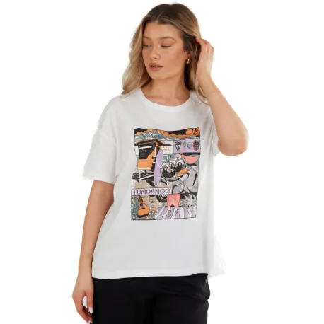 Dámske tričko s krátkym rukávom FUNDANGO Nissa T-shirt-100-white