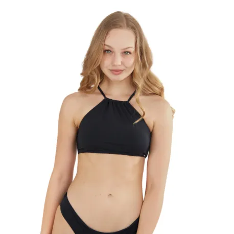 Dámske plavky vrchný diel FUNDANGO Hogg High Neck Top-890-black