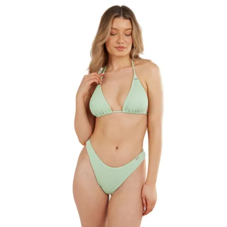 Dámske plavky vrchný diel FUNDANGO Innisfil Triangle Jacquard Top-521-pool green