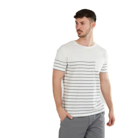 Pánske tričko s krátkym rukávom FUNDANGO Jaggy Pocket T-shirt-180-fog