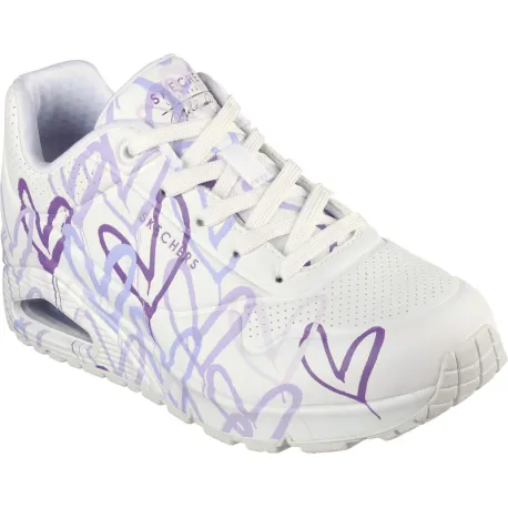 Dámska rekreačná obuv SKECHERS Uno Spread The Love W white multi purple