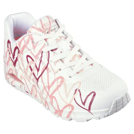 Dámska rekreačná obuv SKECHERS Uno Spread The Love W white multi pink