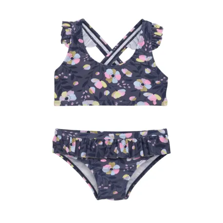 Dievčenské plavky COLOR KIDS Bikini W. Short Skirt, AOP, lavender mist