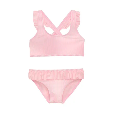 Dievčenské plavky COLOR KIDS Bikini W. Skirt, Seersucker, salmon rose