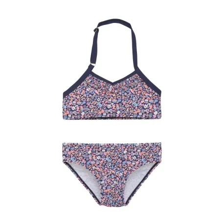 Dievčenské plavky COLOR KIDS Bikini, AOP, salmon rose