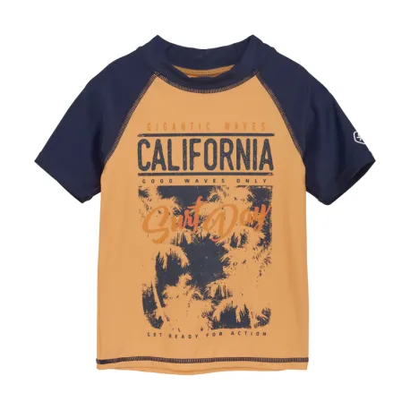 Chlapčenské tričko na kúpanie COLOR KIDS T-shirt W. Print, tangerine