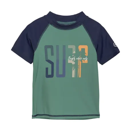 Chlapčenské tričko na kúpanie COLOR KIDS T-shirt W Print, deep sea