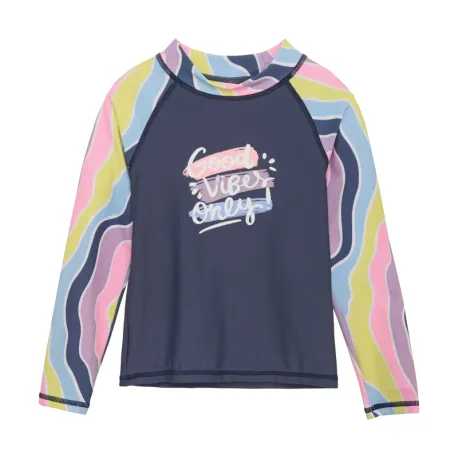 Dievčenské tričko na kúpanie COLOR KIDS T-shirt L S W. Chest Print, lavender mist