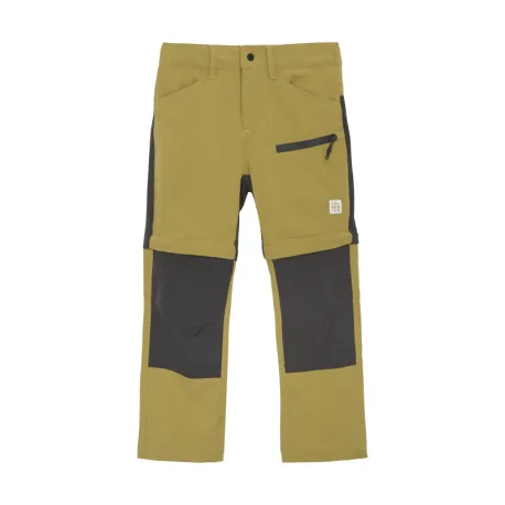 Chlapčenské turistické nohavice COLOR KIDS Soft Pants Stretch W. Zip Off, fennel seed