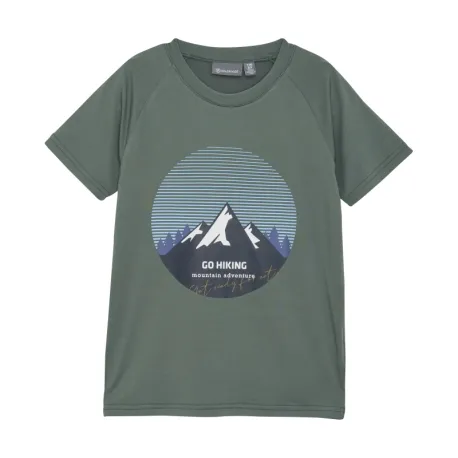 Chlapčenské tričko s krátkym rukávom COLOR KIDS T-shirt W. Print - S S, dark forest