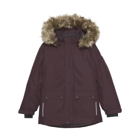 Detská bunda COLOR KIDS Parka W. Fake Fur, fudge 741154.6546